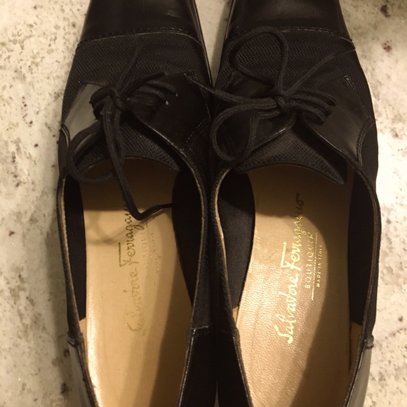 Salvatore Ferragamo sz10 black Oxford shoes ‼️ - Picture 1 of 6